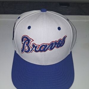 Atlanta Braves Mitchell & Ness White and Blue MLB Cap